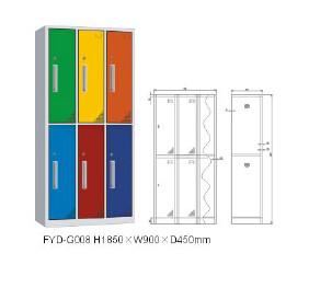 Powder coated steel storage locker FYD-G008,6 door,6 handle,6 lock,very safety,in stock