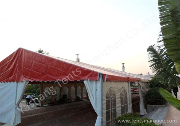 Uv Resistant 8 By 21 Backyard Big Outdoor Party Tent White Mixed Red Color