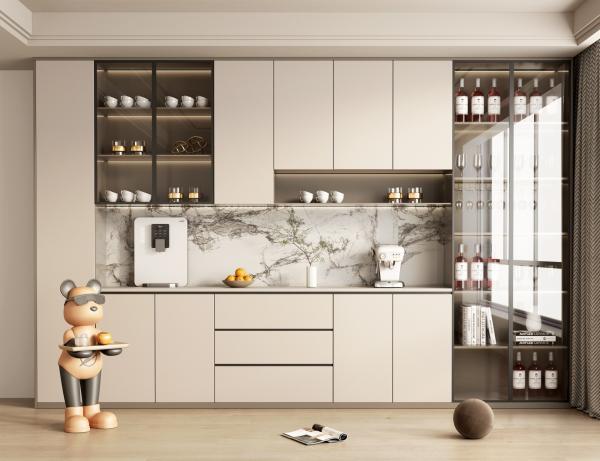 Custom Modular Modern Contemporary Kitchen Cabinets Elegant Wood For Hotel