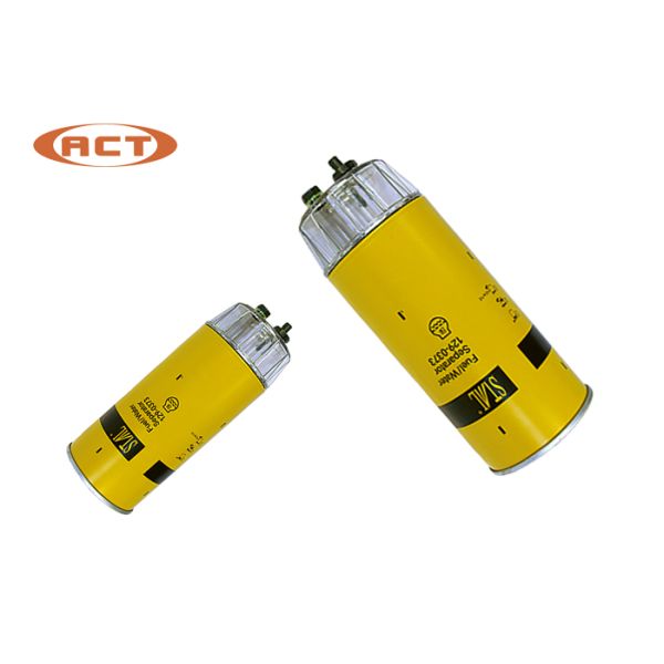 Yellow Excavator Spare Parts Oil Water Separator With Cup 129-0373 KLB-K1024