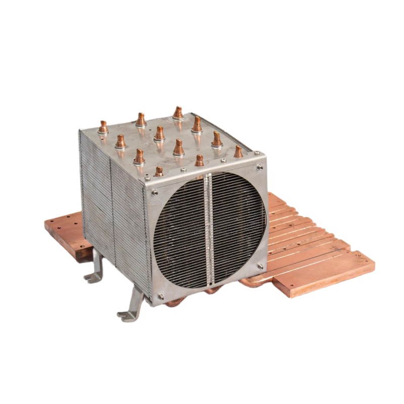 High Performance 12 Heat Pipe CPU Radiator Copper Base Aluminum Fins for Industrial Servers