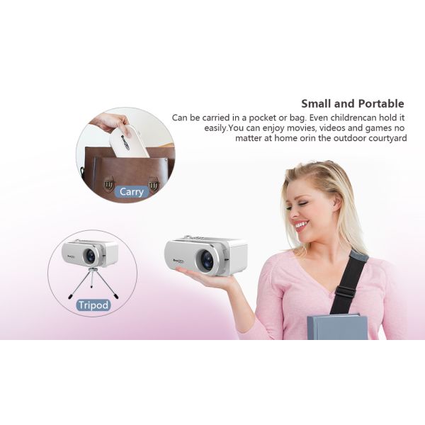 Native 360P Official Business Video Mobile Projector 4K With 1G RAM + 8G ROM