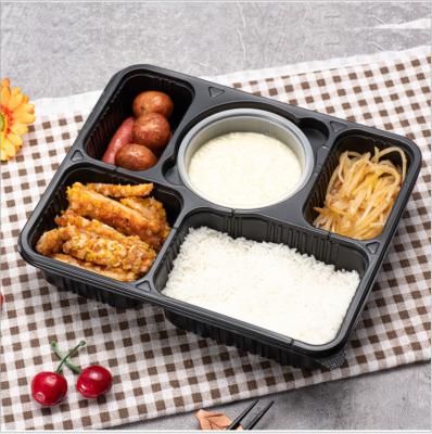 O GV engrossou o plástico leva embora Microwavable descartável da caixa