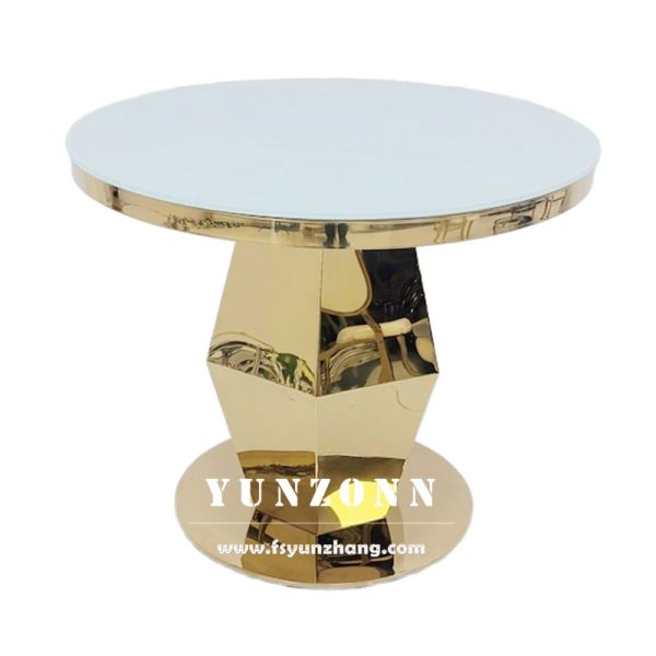 Gold Stainless Steel Cake Stand for Weddings Events Hotel Furniture & Party Decorations for Dining Living Room Outdoor Use