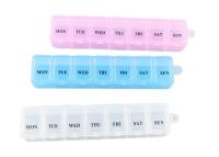 Boîte à pilules hebdomadaire à la maison avec couvercle transparent 11,2 ml / boîtes à médicaments en grille