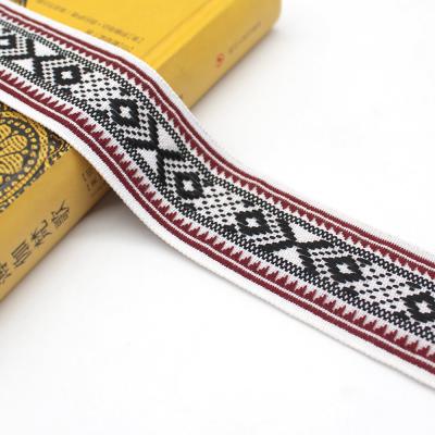 Guarnição da fita do jacquard do vestuário 4cm Boêmia