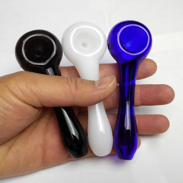 4mm Thick Glass Water Pipe / Recycler Glass Pipe Oil Dab Rig Simple Design