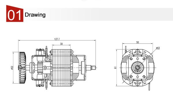 AC Universal Motor for Hair Dryer, Air Pump, Coffee Maker, Food Processor, Grinder, Paper Shreder, Slicer, Stand Blender