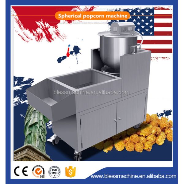 Material 304 Stainless Steel Caramel Popcorn Machine 15% Energy Saving at Canton Fair