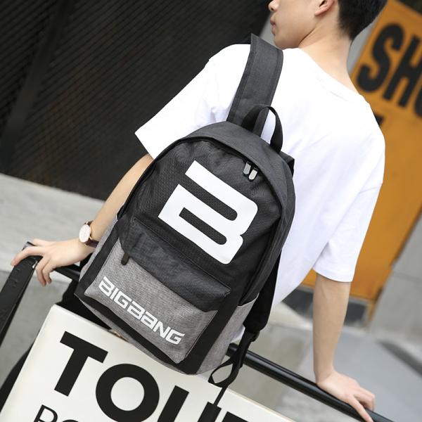 New Fashion Backpack Student School Bag Letter Printed Youth Canvas Computer Backpack