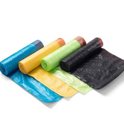 Rolo de sacos de lixo de plástico ecológico de polietileno com impressão em gravura