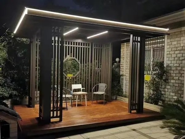 Регулируемая вертикальная пергола из алюминия