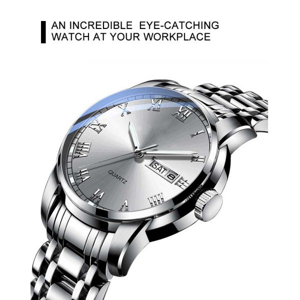 Luxury Quartz Movement Stainless Steel Watch OEM Available 118g