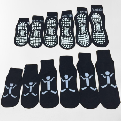 Top Jump Safety Trampoline Park Socks Unisex Kids / Adult Standard Thickness