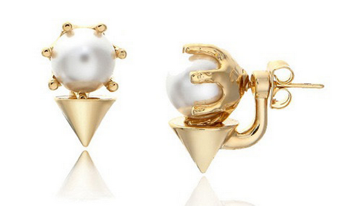 Fashion pearl earrings fashion personality tapered Korean jewelry