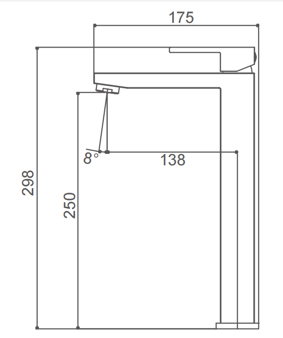 Tall Body Vessel Bowl Faucets One Hole Table Top Wash Basin Taps