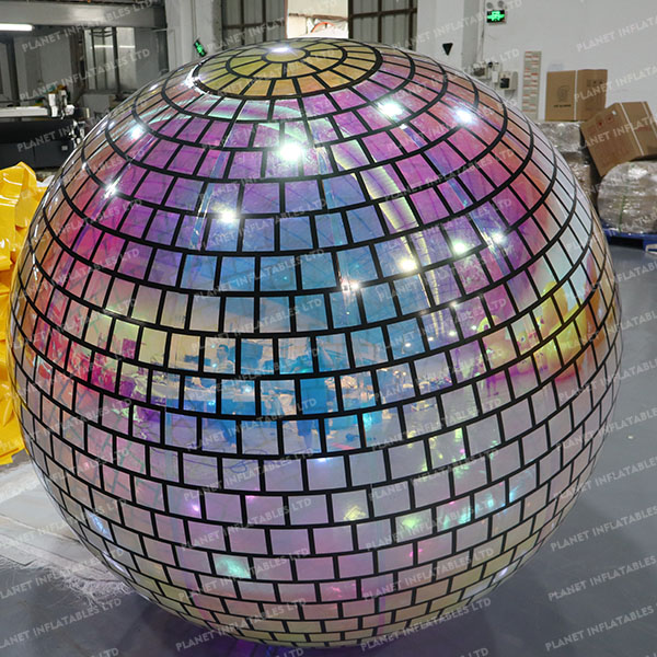 Hanging Event Decoration PVC Sphere Mirror Balloon Disco Shinny Reflective Advertising BalloonInflatable Mirror Ball for Wedding Party