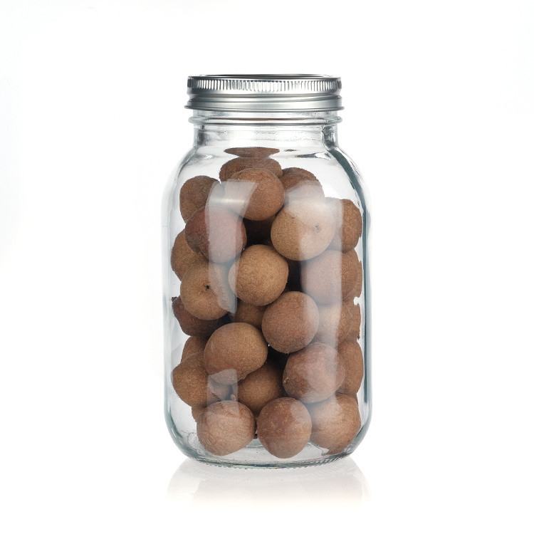 Широкий рот 86 мм Широкий рот Консервирующая банка Стеклянная бутылка Mason Jar для варенья арахисового масла