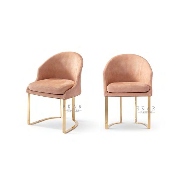 Upholstered European Style Metal Dining Chair W002D5C