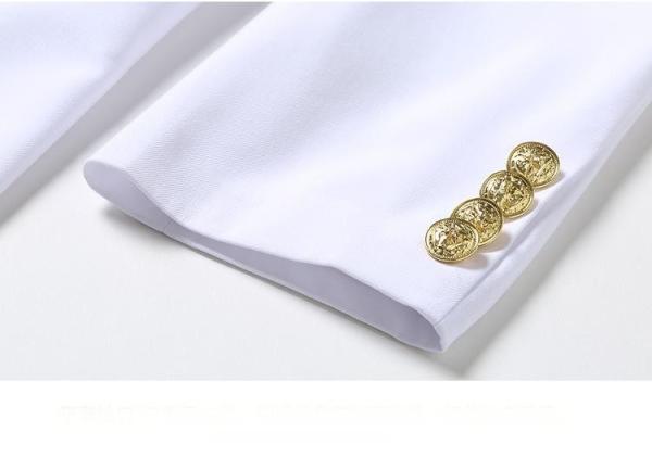 Classic White Ceremonial Suit Waterproof For Formal Events Ceremonial Uniform White Military Uniform With Shoulder Epaulets