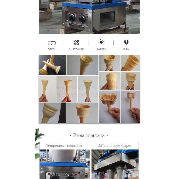 Specializing in the Production of Ce Certified Small Waffle Ice Cream Cone Chicken Rolls Machine