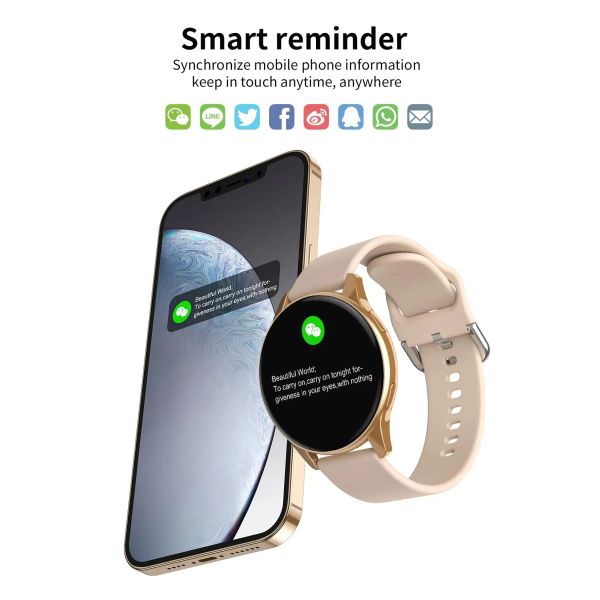 Eraysun T2 Pro Luxury SmartWatch Waterproof Women Fitness Reloj Sports Touch Screen Fashion Round Man Women Smart Watches