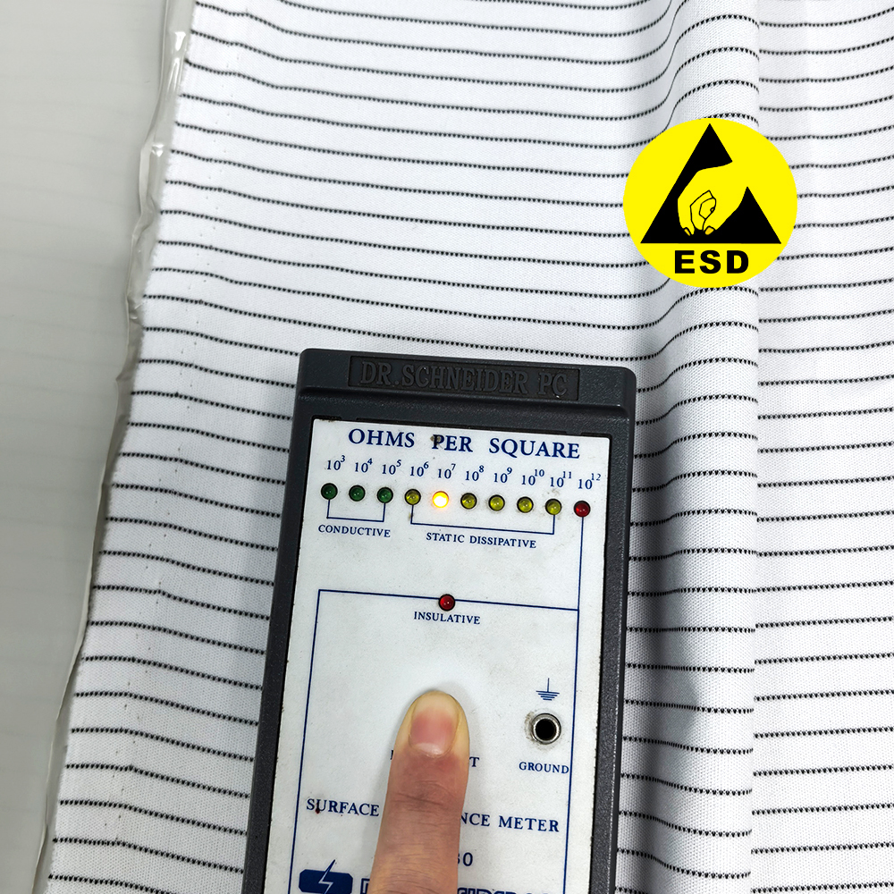 Anti Static TPU Coated Fabric 56% Polyester+4% Conductive Yarn+40% TPU