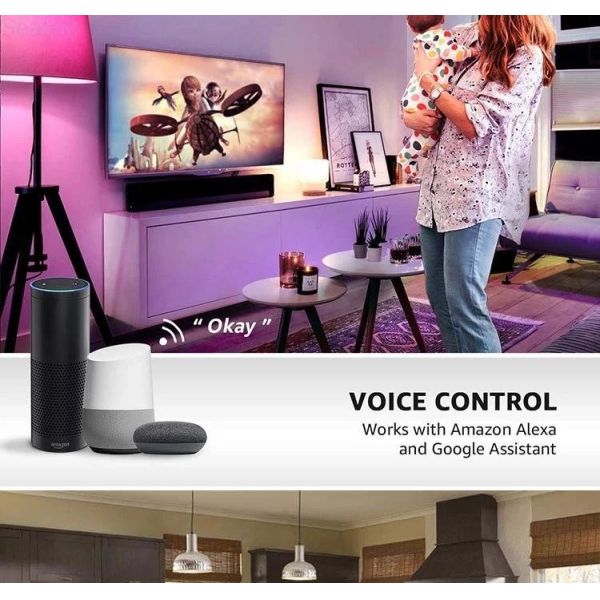 Multifunctional RGBCW Smart Wifi Voice App Remote Control Bedroom Living Room Music Led Ceiling Lamp