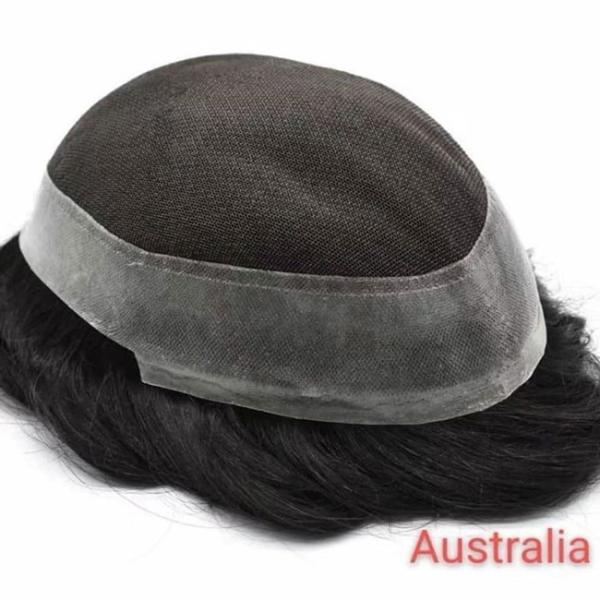 8x10 Perucas de cabelo humano masculino Austrália Sistema de cabelo de renda masculino completo Toupee