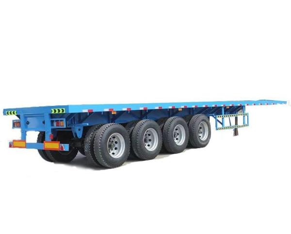 4 Axle 20FT 40FT Container Flatbed Truck Trailers Not Self-dumping For Cargo Delivery
