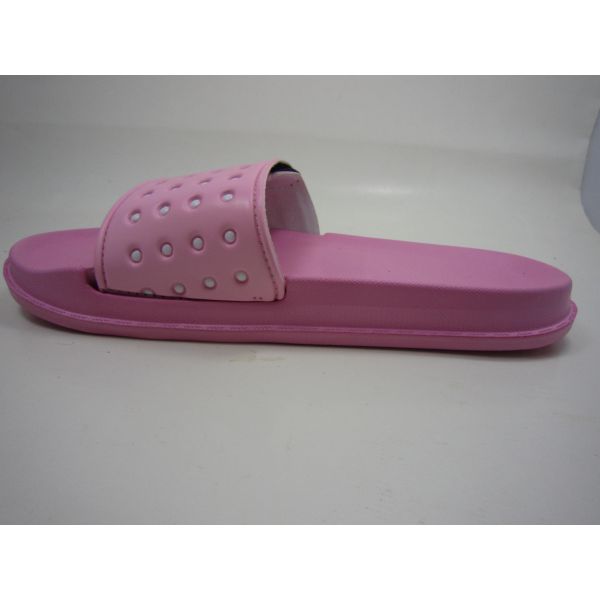 Ladies Breathable Flat Eva Material Slippers Upper With Velcro