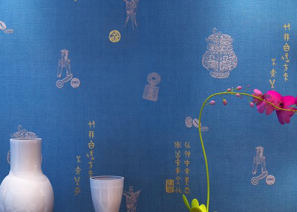 Chinese Pattern Wide Room Decoration Wallpaper Non woven with SGS Test
