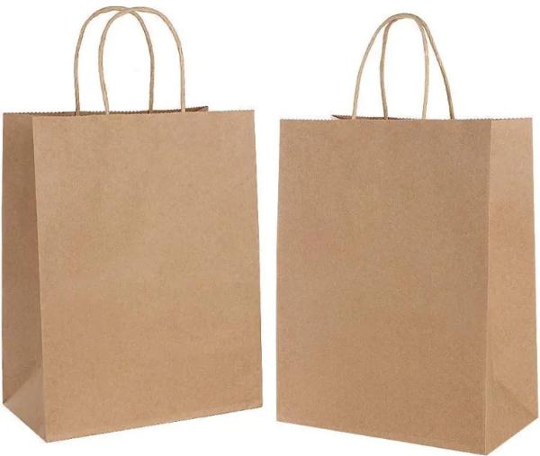 Brown Kraft Packaging Bag Custom Size Accepted Kraft Paper Shopping Bag