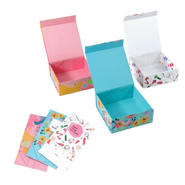 CMYK Pantone Color de Impresión carpetas Caja con cinta de lujo de cierre magnético caja de regalo