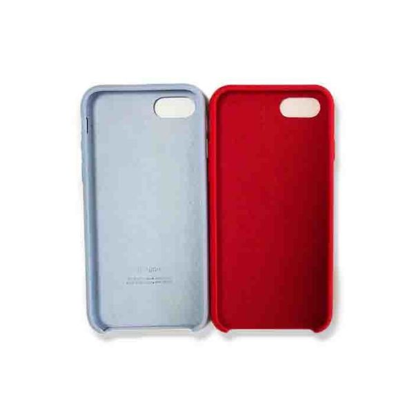 Las cajas azul marino Apple del silicón del teléfono celular llaman por teléfono a la copia del top del caso de la contraportada del protector