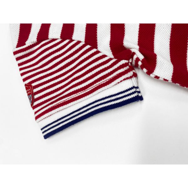 Summer Strips 2 Piece Outfits Baby Boy Collared Polo