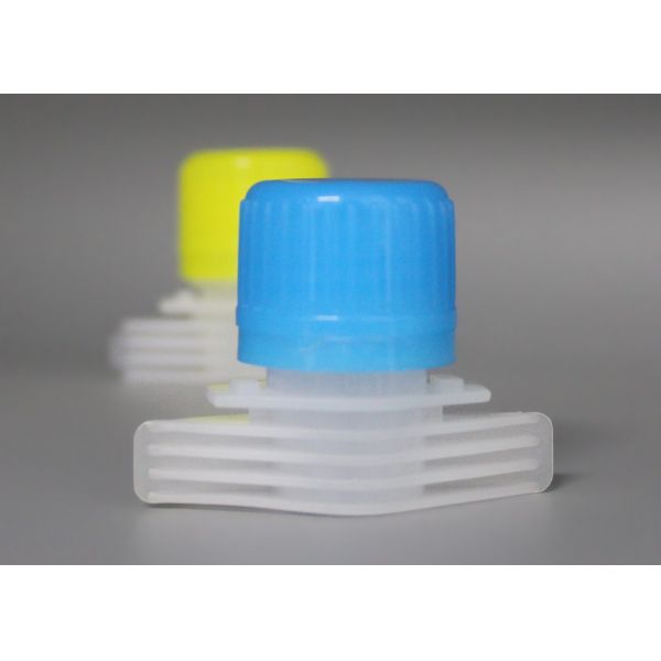 Eco Friendly PE Plastic Pilfer Proof Pour Spout Covers For Laundry Liquid Pouch
