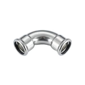 316L 304L 304 M Profile Stainless Steel Press Pipe Fittings 45 Degree Elbow DVGW