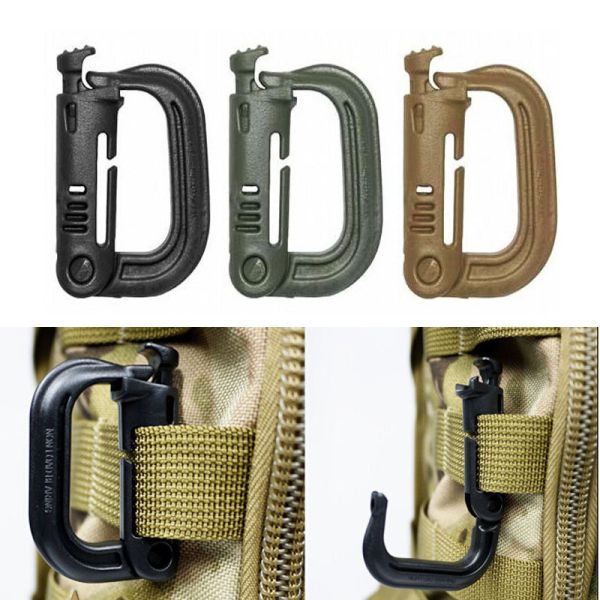 Outdoor Plastic Mountaineer Tactical EDC Carabiner Buckle for Backpack Multi-Functional