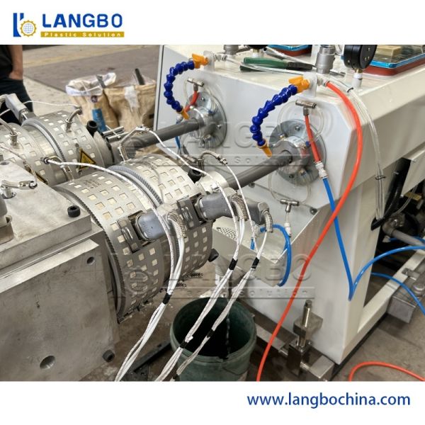 Automatic Twin Screw Pvc Pipe Machine , Pvc Hose Production Line