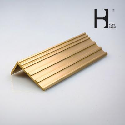 C38500 Brass Decorative Trim Anti Fade Extruded Copper L Shape Profile