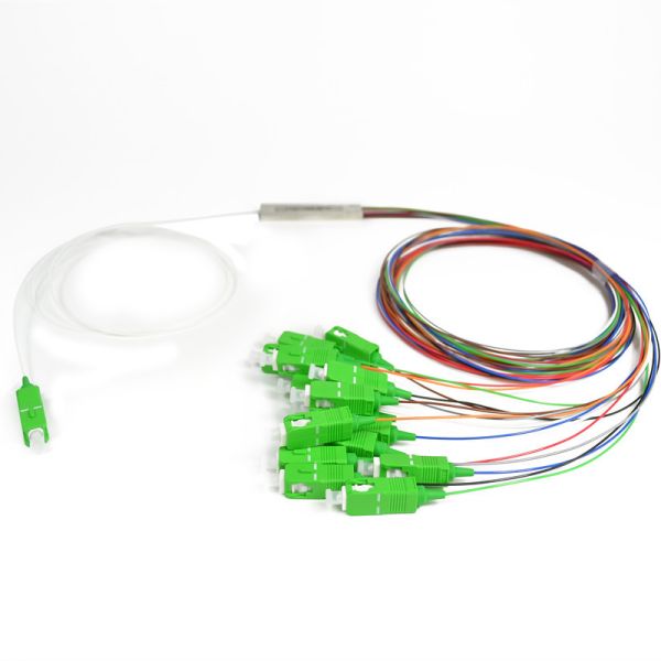 Singlemode 1x16 Gpon Optical Splitter , Rack Mount Plc Splitter 900um Mini Steel Tube