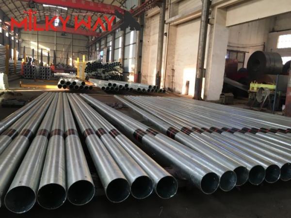 6-18m Hot Galvanized Steel Power Metal Pole Electrical Power Pole For Transmission Line