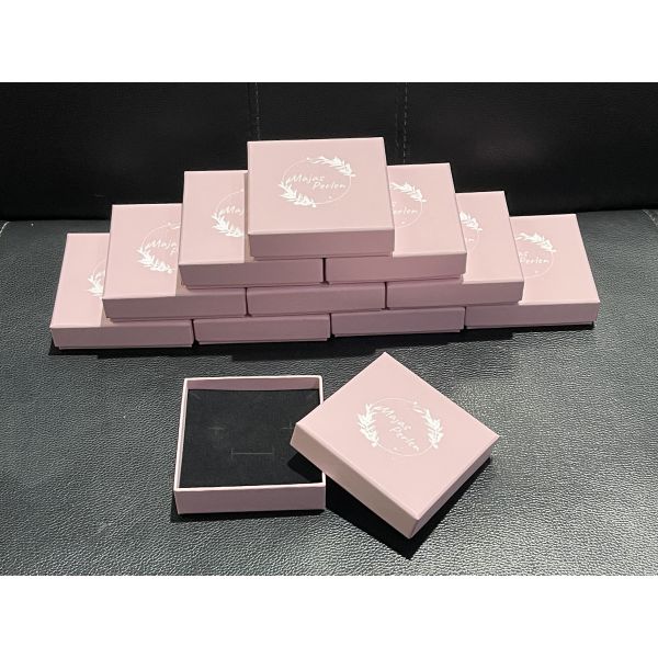 Elegant Paper Jewelry Box in Pink Ideal for Earrings Pendants Bracelets and Necklaces