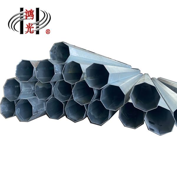 Q235 Q355 Q345 Hot Dip Galvanized Electrical Power Poles Round / Tubular