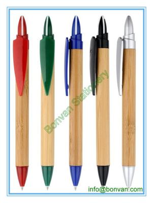 plastic bamboo ball pen with logo branding for gift advertising