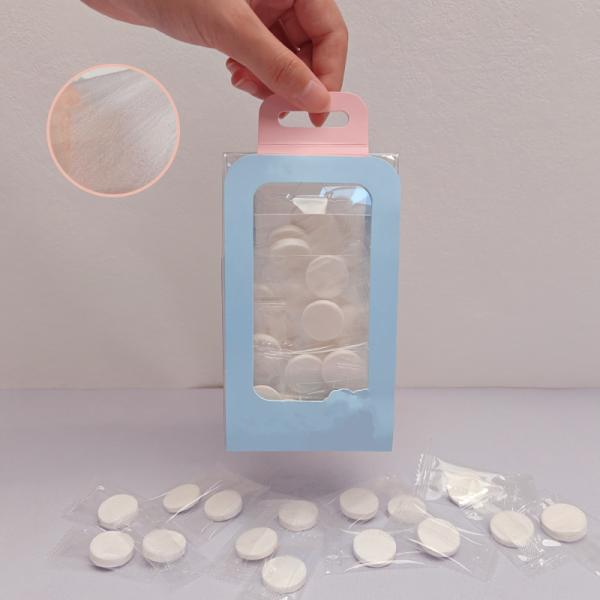 30 pièces/sac de masques secs en feuilles compressées pour le visage