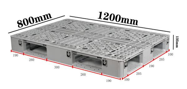 Plastic Pallet Heavy Duty Stackable Warehouse Four-Way Forklift Entry Sustainability