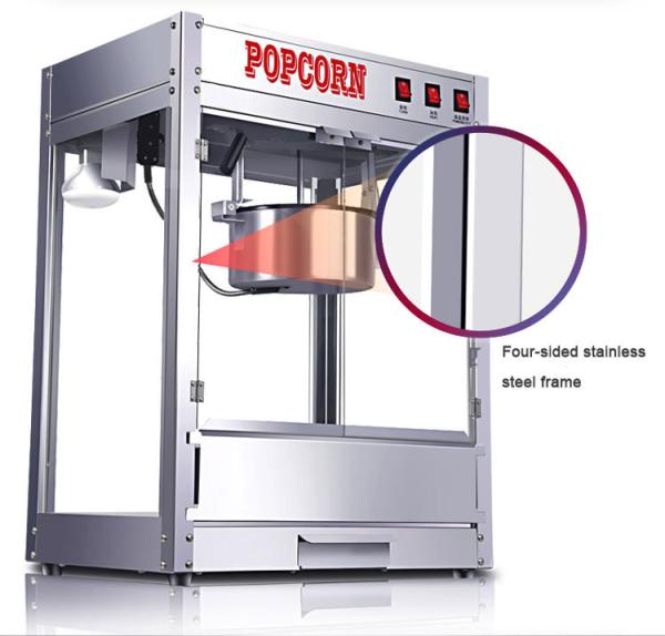 Fast and Easy Popcorn Production with Quick-Heat Technology Stainless Steel Machine