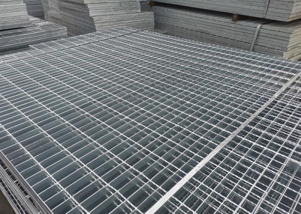 Power Station Galvanized Platform Steel Grating 1000mm Length Press Welded